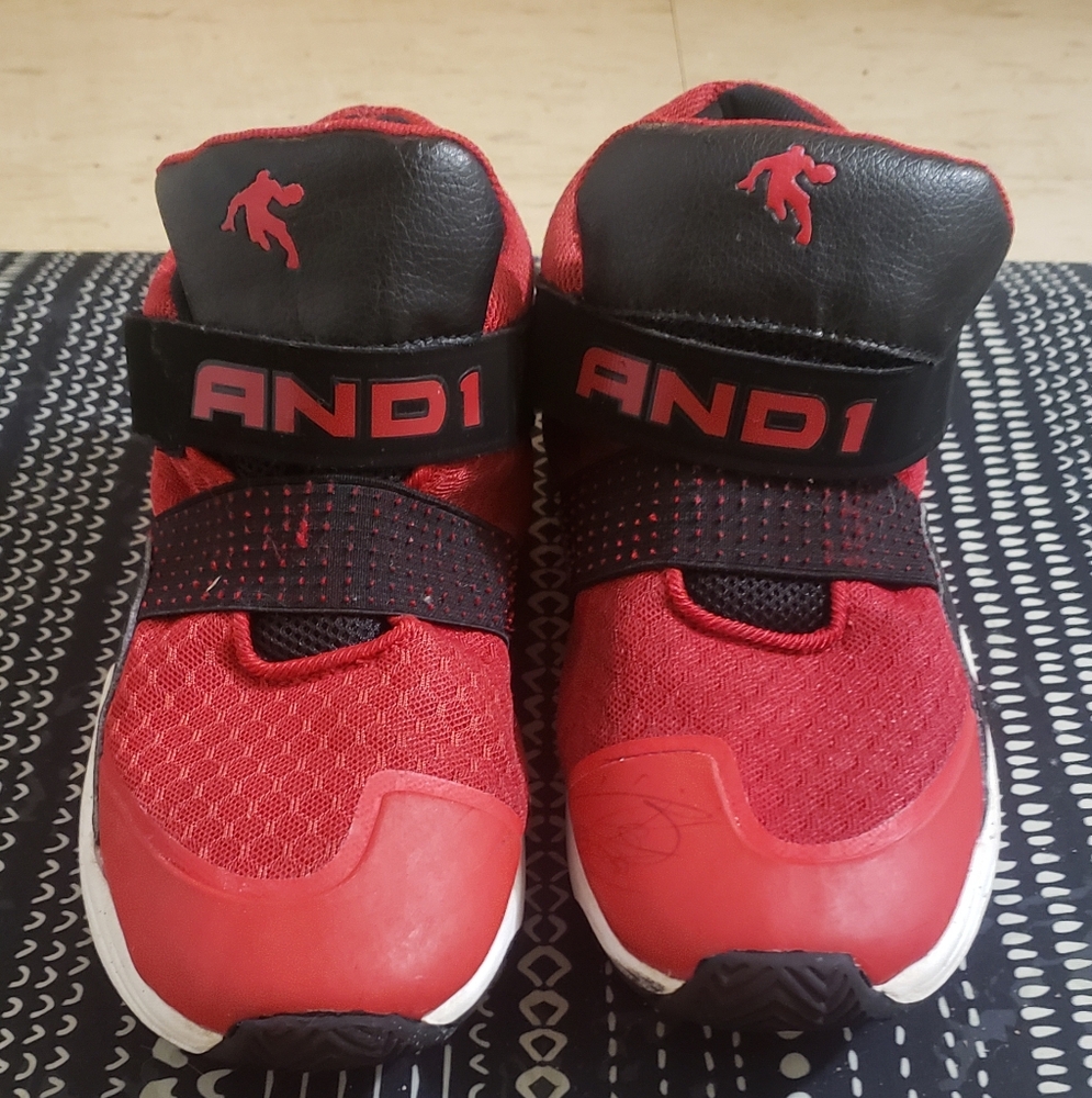 AND1 Kids Red Basketball Shoes